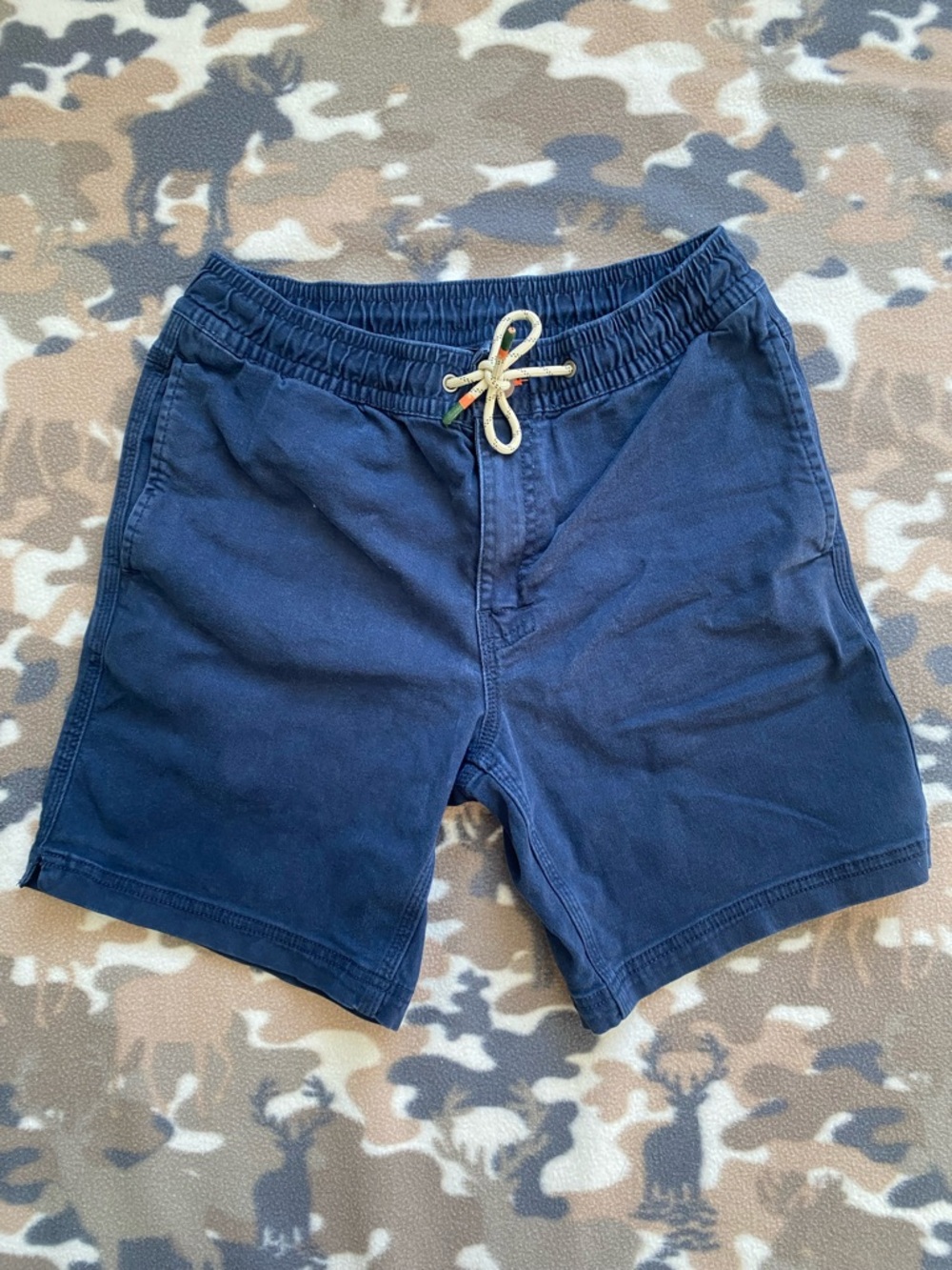 George Men's Twill Pull-On Shorts - Drawstring Waist - Navy Blue - Size S(28-30)